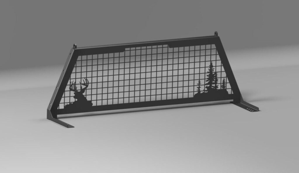 rack cerf et arbres